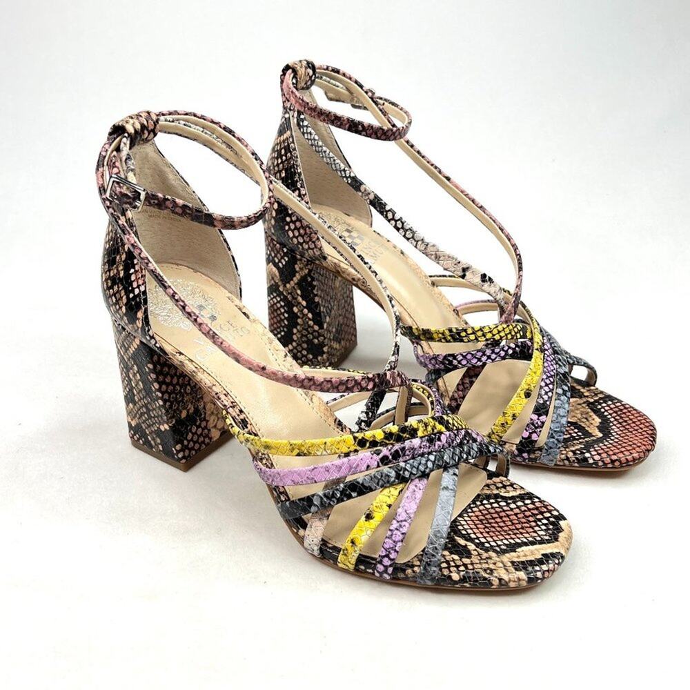 New Vince Camuto Winivey Snakeskin Sandal Heels 6.5